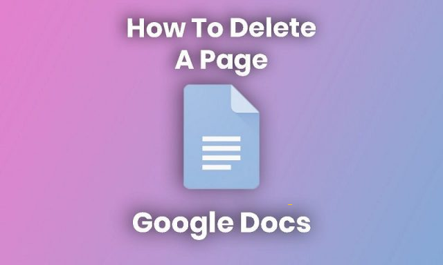 delete a page in google docs